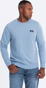 Ombre Nierozpinana męska dresowa bluza z metalowym pinem  błękitna V3 OM-SSNZ-0136 XXL 1