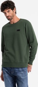 Ombre Nierozpinana dresowa bluza męska z metalowym pinem  ciemnozielona V4 OM-SSNZ-0136 XXL 1
