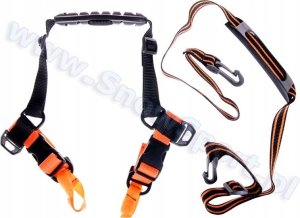 Snowsport Paski szelki uprząż do noszenia nart i kijków Snowsport zielony 11