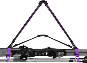 Snowsport Paski szelki uprząż do noszenia nart i kijków Snowsport zielony 2