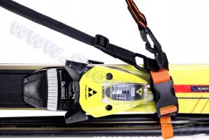 Snowsport Paski szelki uprząż do noszenia nart i kijków Snowsport zielony 9