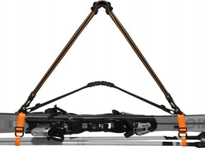 Snowsport Paski szelki uprząż do noszenia nart i kijków Snowsport różowy 2