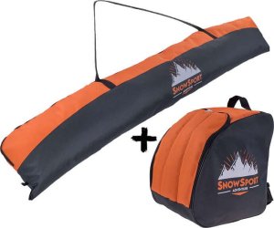 Snowsport Zestaw Pokrowiec na narty Ski Bag Orange 6in1 160cm + Pokrowiec na buty narciarskie Snowsport BootBag Orange 1