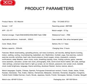 Smartwatch XO XO smartwatch Watch 4 Amoled zielony 7