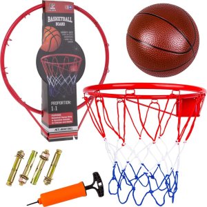 Jokomisiada Metalowy Kosz do Gry w Koszykówkę dla dzieci 3+ Skala 1:1 + Obręcz + Siatka + Piłka + Pompka 2