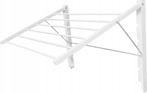 Sepio Suszarka ścienna łazienkowa 80 cm biała metalowa naścienna do ubrań 1
