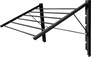 Sepio Suszarka ścienna łazienkowa 80 cm czarna metalowa naścienna do ubrań 2