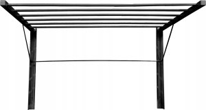 Sepio Suszarka ścienna łazienkowa 80 cm czarna metalowa naścienna do ubrań 3