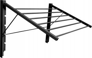 Sepio Suszarka ścienna łazienkowa 80 cm czarna metalowa naścienna do ubrań 4