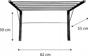 Sepio Suszarka ścienna łazienkowa 80 cm czarna metalowa naścienna do ubrań 5