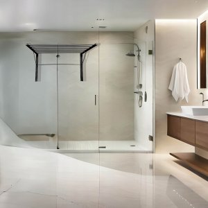 Sepio Suszarka ścienna łazienkowa 80 cm czarna metalowa naścienna do ubrań 8