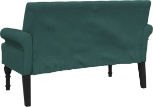 vidaXL vidaXL Ławka z oparciem, ciemnozielona, 120x62x75,5 cm, tkanina 5