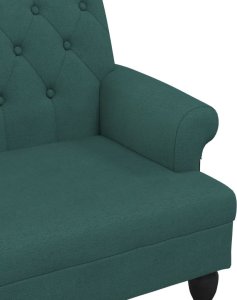 vidaXL vidaXL Ławka z oparciem, ciemnozielona, 120x62x75,5 cm, tkanina 6