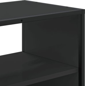 vidaXL Szafka pod TV, czarna, 100x31x39,5 cm 7