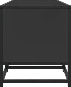 vidaXL vidaXL Szafka pod TV, czarna, 100x35x41 cm, materiał drewnopochodny 5