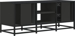vidaXL vidaXL Szafka pod TV, czarna, 100x35x41 cm, materiał drewnopochodny 6