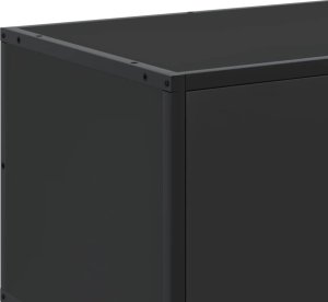vidaXL vidaXL Szafka pod TV, czarna, 100x35x41 cm, materiał drewnopochodny 8