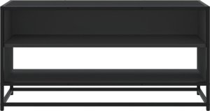 vidaXL vidaXL Szafka pod TV, czarna, 91x40x46 cm, materiał drewnopochodny 4