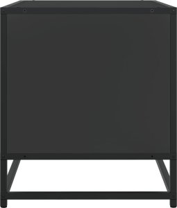 vidaXL vidaXL Szafka pod TV, czarna, 91x40x46 cm, materiał drewnopochodny 5