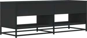 vidaXL vidaXL Szafka pod TV, czarna, 120,5x40x46 cm, materiał drewnopochodny 6