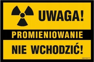 Mój dom Uwaga Promieniowanie Nie Wchodzić - 200X133 - Naklejka Folia Samoprzylepna Libres Polska Sp Nc110_200X133_Fn 5904937412071 1
