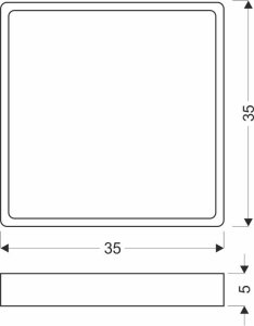 Lampa sufitowa Candellux Quattro lampa sufitowa plafon kwadrat perłowy 35x35 18W LED 4000K klosz biały 10-31969 1