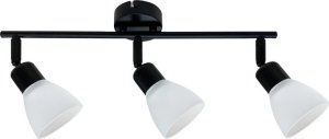 Lampa sufitowa Darymex Costa listwa 3x40W E14 czarny klosz biały 93-29591 1