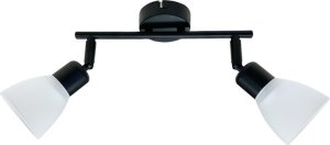 Lampa sufitowa Darymex Costa listwa 2x40W E14 czarny klosz biały 92-29584 1