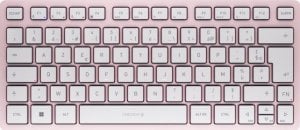 Klawiatura Cherry CHERRY KW 7100 MINI BT klawiatura Uniwersalne Bluetooth AZERTY Francuski Różowy 1