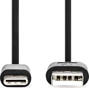 Kabel USB Nedis USB-A - USB-C 1 m Czarny (CCGL60600BK10) 2