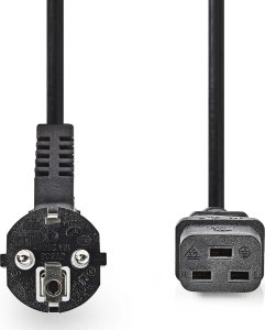 Kabel zasilający Nedis Nedis CEGL10300BK20 kabel zasilające Czarny 2 m Wtyczka zasilająca typu C IEC C19 2