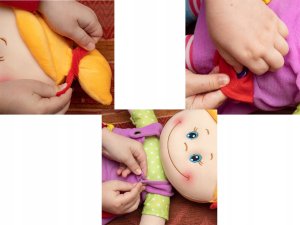 Askato Lalka szmacianka w fioletowej sukience 2