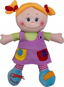 Askato Lalka szmacianka w fioletowej sukience 3