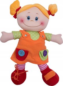 Askato Lalka szmacianka w pomarańczowej suknience 2