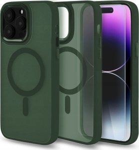 Hello Case Etui MagSafe do Apple iPhone 13 / 14 (Zielone, Pancerne, Matowe)   SZKŁO 9H 1