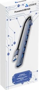 HUB USB Iso Trade HUB USB- 1 port 3.2 + 6 portów 2.0 Izoxis 24374 3