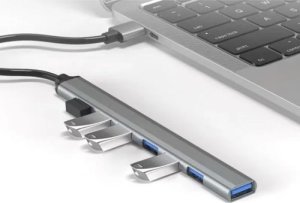 HUB USB Iso Trade HUB USB- 1 port 3.2 + 6 portów 2.0 Izoxis 24374 5