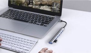 HUB USB Iso Trade HUB USB- 1 port 3.2 + 6 portów 2.0 Izoxis 24374 6