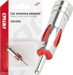 AMiO Adapter antenowy redukcja wtyk iso din prosty amio-03965 1