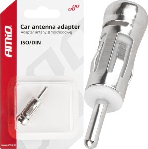 AMiO Adapter antenowy redukcja wtyk iso din prosty amio-03966 1