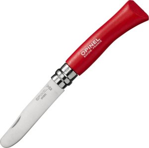 Opinel Nóż 7 VRI JUNIOR INOX, czerwona rękojeść Grab 1698 1