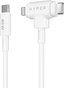 Kabel USB Targus USB-C - USB-C + Lightning 1.5 m Biały (HJ4010WHGL) 3