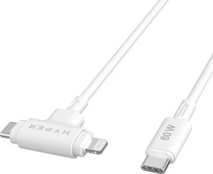 Kabel USB Targus USB-C - USB-C + Lightning 1.5 m Biały (HJ4010WHGL) 5