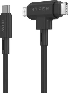 Kabel USB Targus USB-C - USB-C + Lightning 1.5 m Czarny (HJ4010BKGL) 3