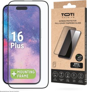 Toti PREMIUM TEMPERED screen protector glass 3D full cover for Apple iPhone 16 Plus/15 Pro Max/ 15 Plus 1