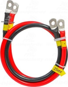 Mojeledy 2x 100cm czerwony i czarny kabel łączeniowy akumulatora 25 ML-PA25 25mm 1