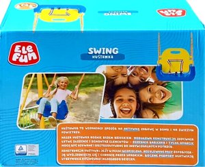 Huśtawka Elefun Plastikowa huśtawka ogrodowa 3w1 do 30kg 4