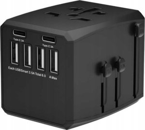 MicroConnect Microconnect MC-TRAVELADAPTER1 elektryczny wtyk zasilający Czarny 1