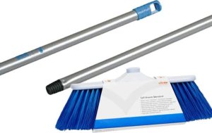 Vileda Zestaw Miotła Standard Economic miękka 30 cm + Kij do szczotki z gwintem 2