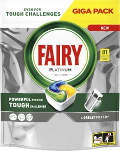 Fairy Kapsułki do zmywarki Platinum All in One Lemon 81 szt. 1